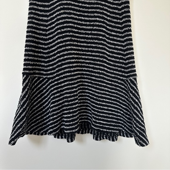 Theory Nikay Purposeful Striped Sleeveless Dress Tweed Fit & Flare Flounce - Picture 8 of 9